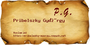 Pribelszky György névjegykártya
